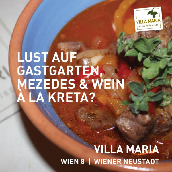 Lust auf Gastgarten, Mezedes & Wein à la Kreta?