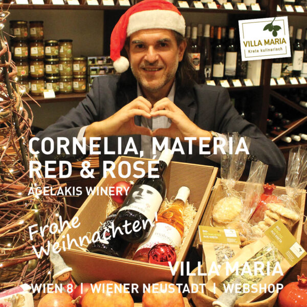 Frohe Weihnachten: Agelakis Winery – Cornelia, Materia Red & Rosé.