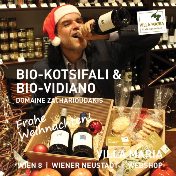 Frohe Weihnachten: Domaine Zacharioudakis – Bio-Kotsifali & Bio-Vidiano.