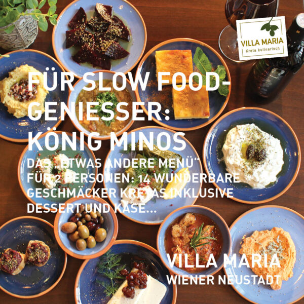 Für Slow Food-Genießer: „König Minos“ – das „etwas andere Menü“ für zwei Personen…