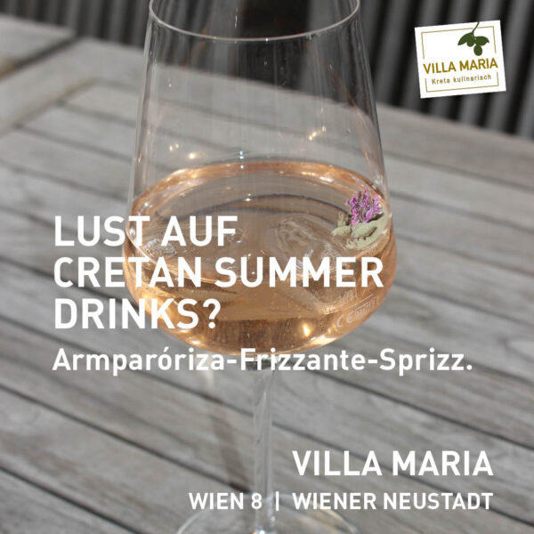 Neu in Wiener Neustadt / Ab sofort wieder in Wien 8: Cretan Summer Drinks.