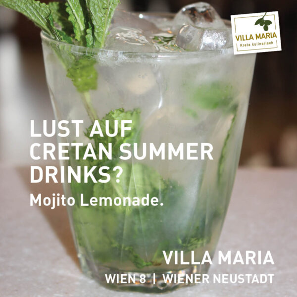 Neu in Wiener Neustadt / Ab sofort wieder in Wien 8: Cretan Summer Drinks.