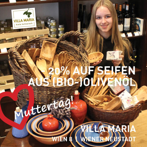 Muttertag à la Kreta: Minus 20% auf Seifen aus (Bio-)Olivenöl. *)