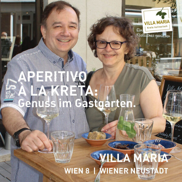 Aperitivo à la Kreta: Genuss im Gastgarten.