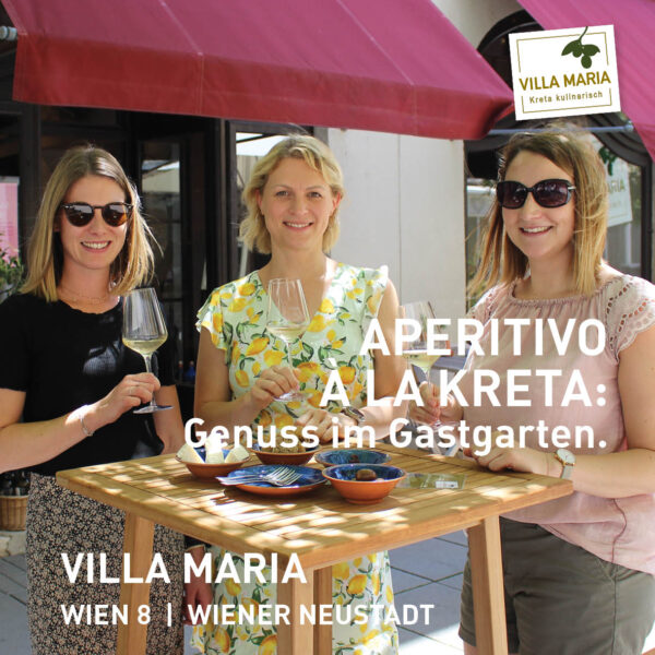 Aperitivo à la Kreta: Genuss im Gastgarten.