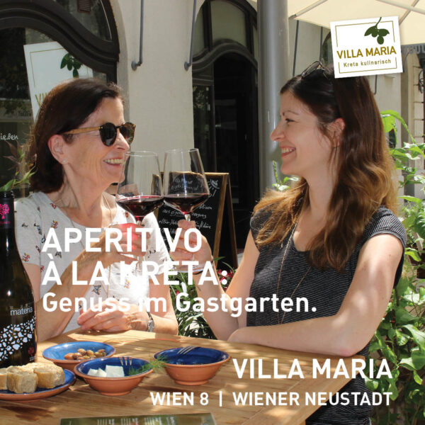 Aperitivo à la Kreta: Genuss im Gastgarten.