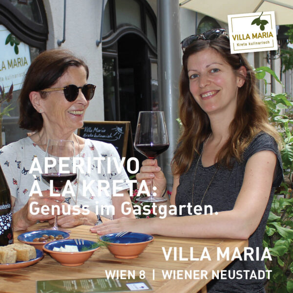 Aperitivo à la Kreta: Genuss im Gastgarten.