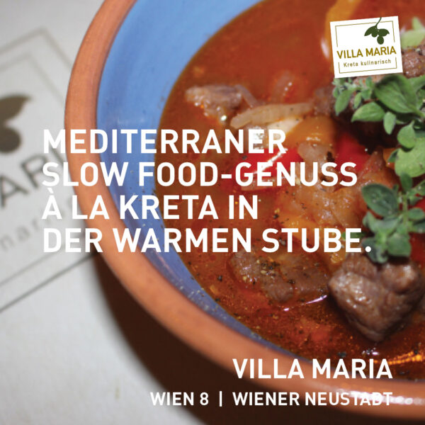 Mediterraner Slow Food-Genuss à la Kreta in der warmen Stube.