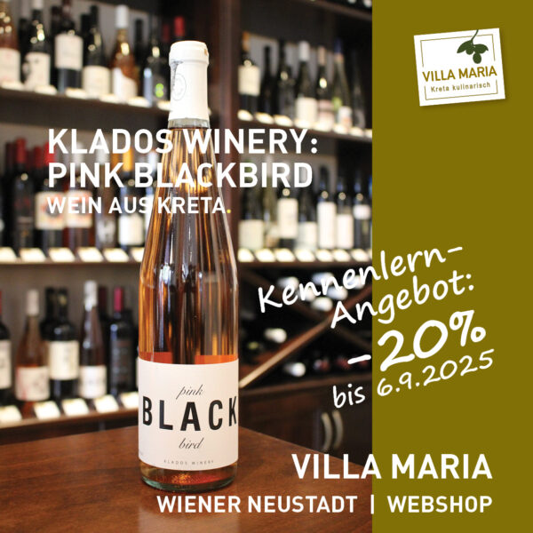 Villa Maria – Wein der Woche: Klados Winery – Pink Blackbird im -20%-Kennenlernangebot *)