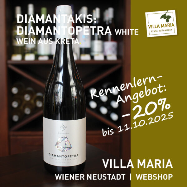 Villa Maria – Wein der Woche: Diamantakis Winery – Diamantópetra White im -20%-Kennenlernangebot *)