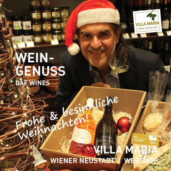 Frohe & besinnliche Weihnachten: DAF Wines – Wein-Genuss aus Kreta.