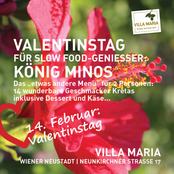 Valentinstag für Slow Food-Genießer: König Minos.